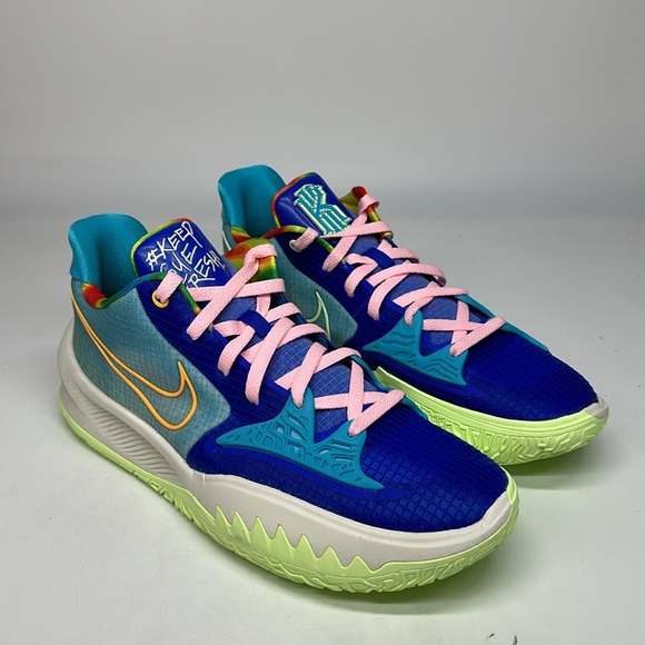 USED Men’s Nike Kyrie Low 4 'Keep Sue Fresh' Blue Sneaker CW3985-401 RARE No Box - Picture 2 of 7